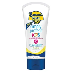 Banana Boat Simply Protect Mineral-Based Sunscreen Lotion for Kids, SPF 50 , Tear Free, 25% Fewer Ingredients, 6 Oz