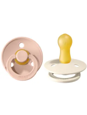 BIBS Pacifier Latex 2PK | Ivory / Blush