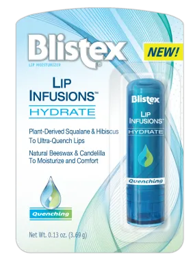 Blistex Lip Infusions Hydrate Quenching Lip Moisturizer, 0.13 Ounce, One Count