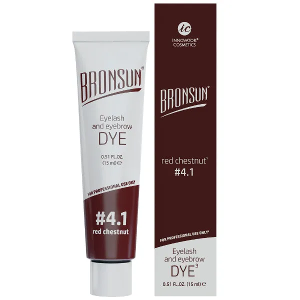 Bronsun Hybrid Lash & Brow Gel Dye - Original Formula - Red Chestnut #4.1 - 15ml