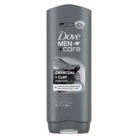 Dove Men Care Purifying Hydrating Face and Body Wash, Charcoal and Clay, 18 fl oz
