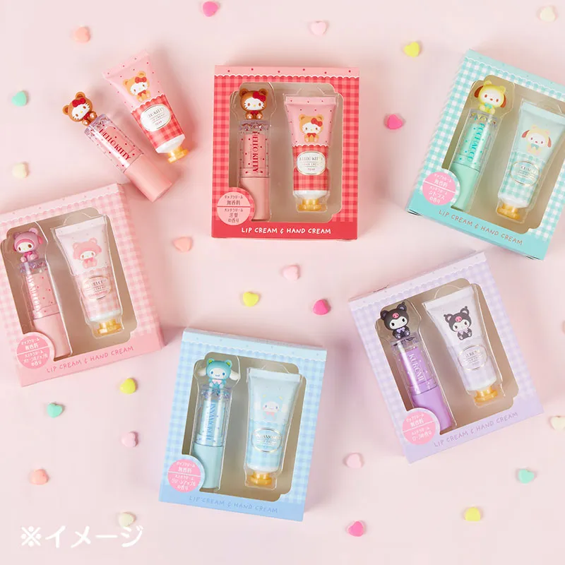 Japan Sanrio - Kuromi Lip Balm & Hand Cream Box Set (Bear Motif)