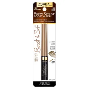 L'OREAL - Brow Stylist Boost & Set Brow Mascara Blonde - 0.1 fl oz (3.2 ml)
