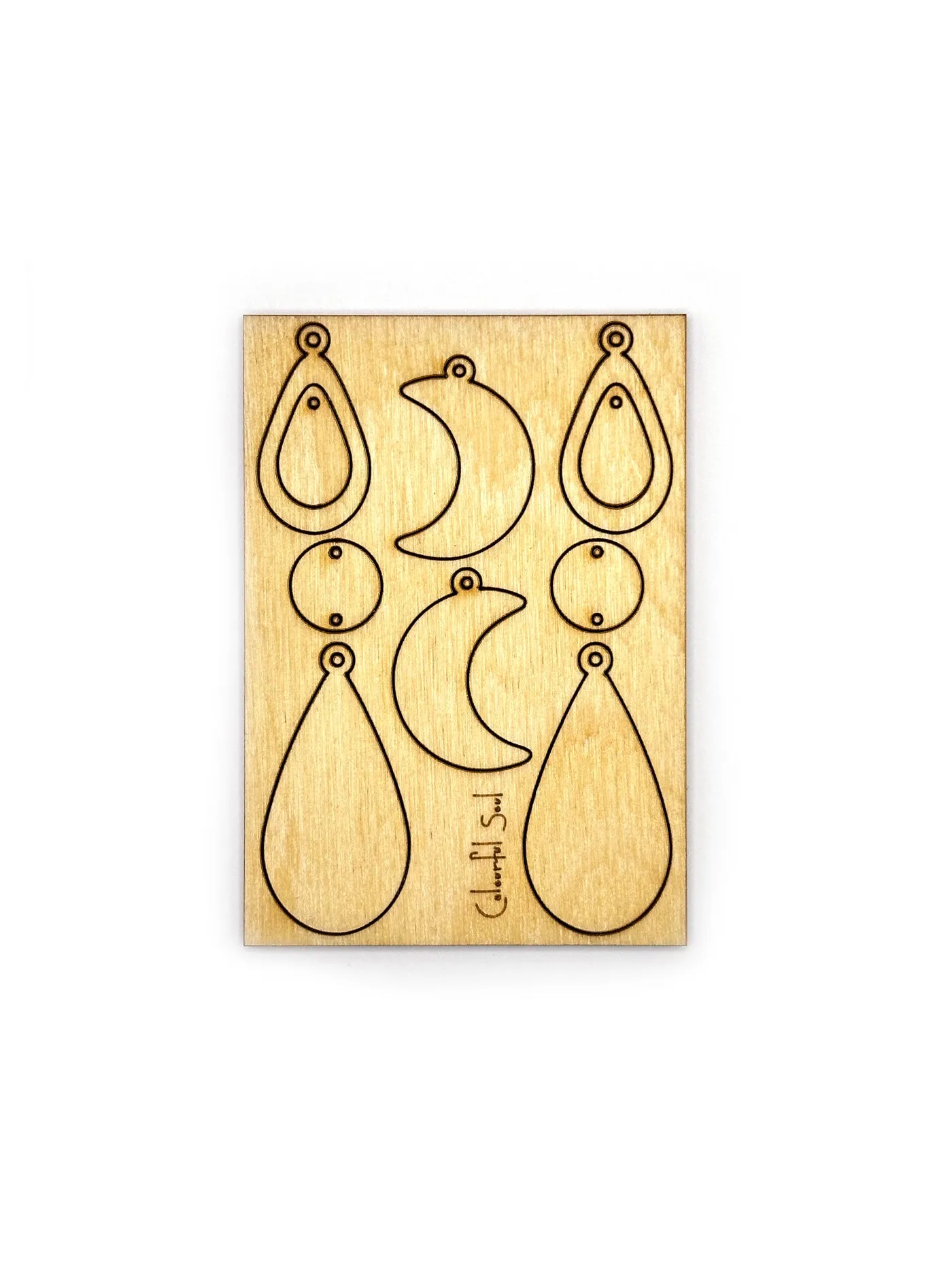 Moon Drop Blank Shapes, Jewelry Pop Outs (1 panel, 10pcs/ea)