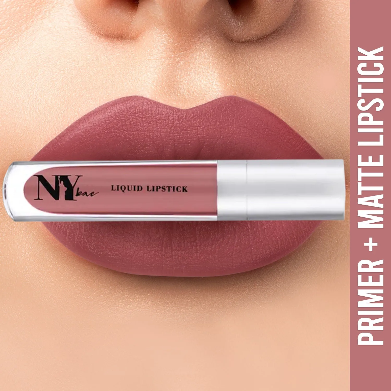 NY Bae Confessions of a Lip-a-holic Liquid Lipstick - Mugs And Hugs 12 (4.5 ml) | Nude Brown | With Jojoba Oil | Rich Colour | Lasts 12  Hours