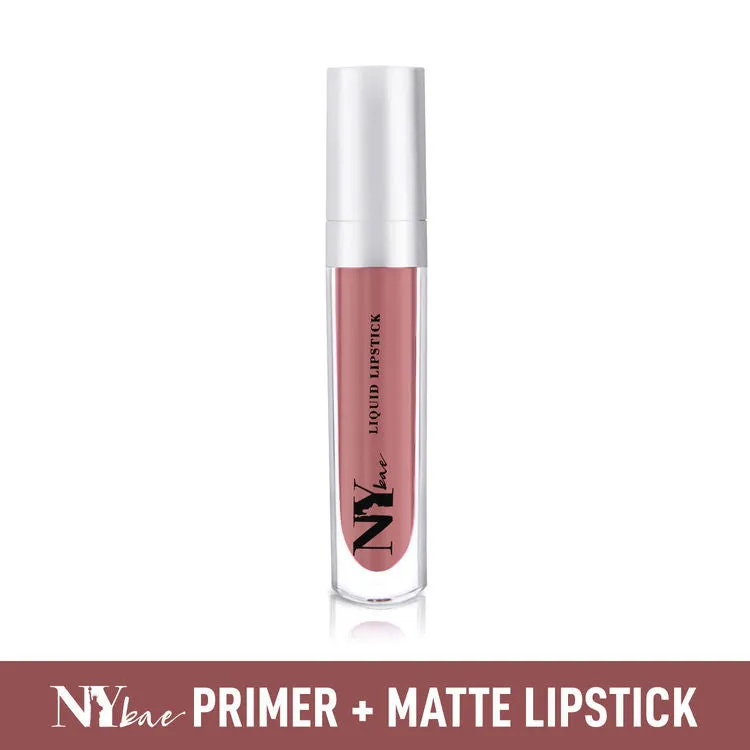 NY Bae Confessions of a Lip-a-holic Liquid Lipstick - Mugs And Hugs 12 (4.5 ml) | Nude Brown | With Jojoba Oil | Rich Colour | Lasts 12  Hours
