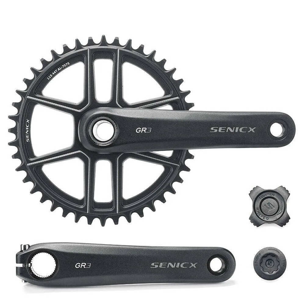 SENICX GR3 Gravel Bike Crankset 40T/42T/44T chainring 165mm 170mm 175mm Crank 10/11S Speed 24MM