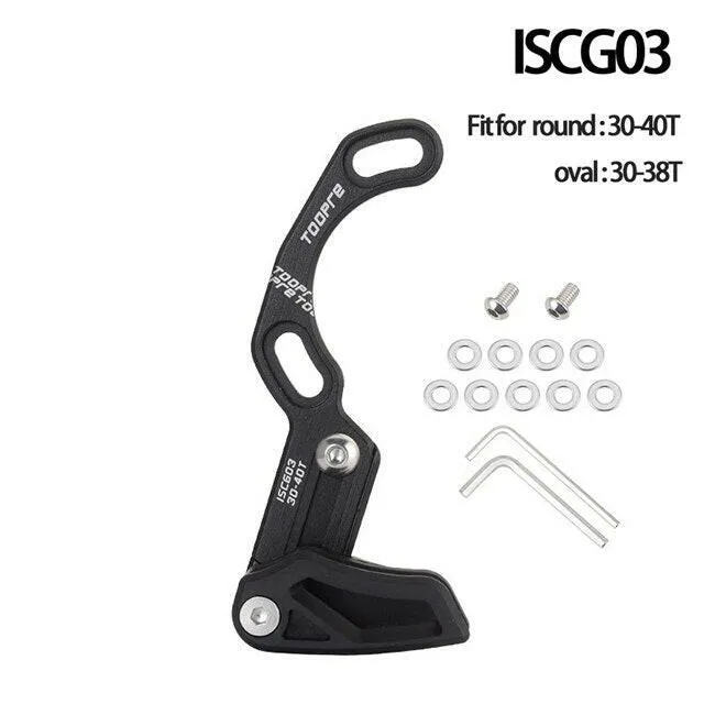TOOPRE MTB Bicycle Chain Guide 1X System Mountain Bike Single Chain Ring Crank Drop Catcher ISCG 03 ISCG 05 BB mount 7075 CNC