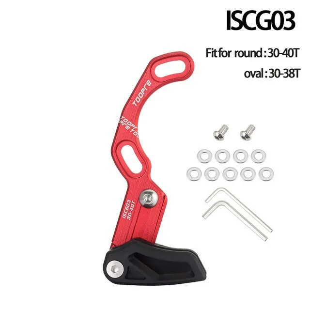 TOOPRE MTB Bicycle Chain Guide 1X System Mountain Bike Single Chain Ring Crank Drop Catcher ISCG 03 ISCG 05 BB mount 7075 CNC
