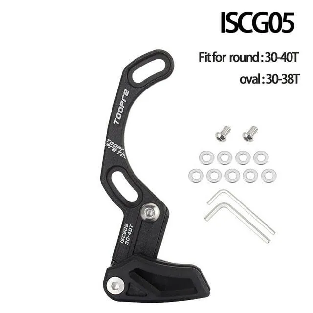 TOOPRE MTB Bicycle Chain Guide 1X System Mountain Bike Single Chain Ring Crank Drop Catcher ISCG 03 ISCG 05 BB mount 7075 CNC