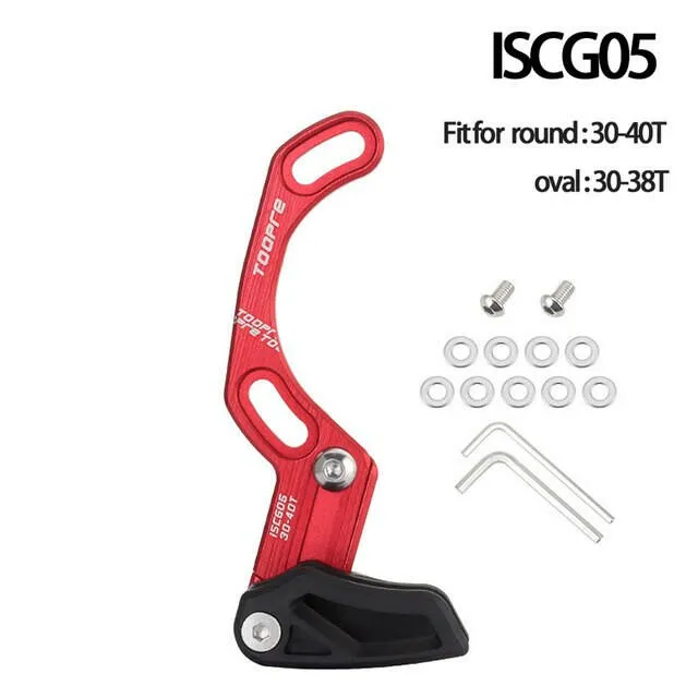 TOOPRE MTB Bicycle Chain Guide 1X System Mountain Bike Single Chain Ring Crank Drop Catcher ISCG 03 ISCG 05 BB mount 7075 CNC